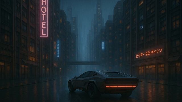 Introspective Focus - Bladerunner  Cyberpunk Ambient Escape - Daydreaming Of A Rainy Future 3 Hours