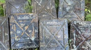 Коп по войне . Ящики из блина сохранились как новые