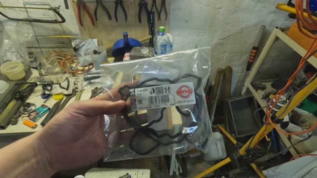 Прокладки клапанной крышки для двигателя K9K626, 628, 636, 639 дизель рено.