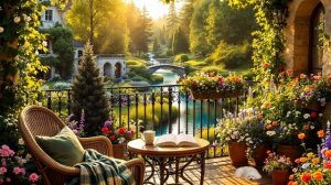 Звуки природы в уютном саду. Пение птиц, журчание ручья и приятный ветерок.