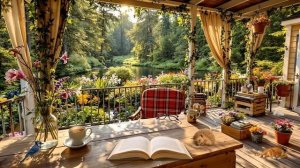 Крыльцо у озера – Библиотека – Чтение под пение птиц, лягушек и речные шепоты