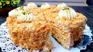 Торт Наполеон с ИДЕАЛЬНЫМ кремом! НЕ РАСКИСАЕТ! Тает во рту! Классический рецепт!