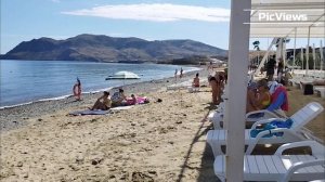 Крым Судак пляж Меганом сегодня 1 июля 2025. Какая погода сейчас, обстановка на пляже и на море