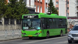 Автобус Scania OmniLink CL94UB (АМ 824 22). Покатушки по Барнаулу.