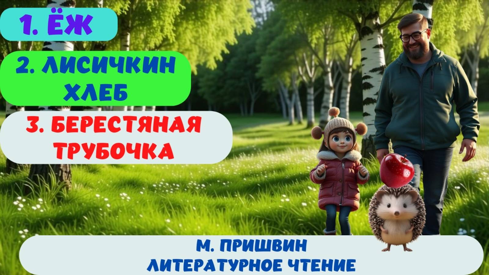 ЁЖ| ЛИСИЧКИН ХЛЕБ |БЕРЕСТЯНАЯ ТРУБОЧКА | М. ПРИШВИН| ЛИТЕРАТУРНОЕ ЧТЕНИЕ