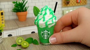 Миниатюрный Киви Милкшейк 🥝🤩 Как Приготовить Миниатюрный Напиток 🍶 Мини Кухня