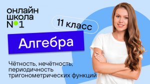 Чётность, нечётность, периодичность тригонометрических функций. Видеоурок 3. Алгебра 11 класс