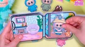 Мини книжка для Лабубу. Бумажный домик. Схемы