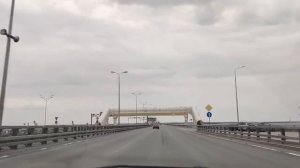 Дорога по дамбе из Кронштадта