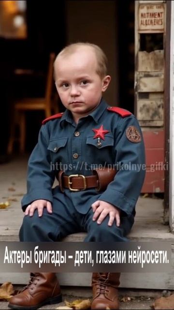 Актеры бригады - дети, глазами нейросети.