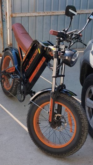 Kugoo v6, поездка на работу на новой резине :)