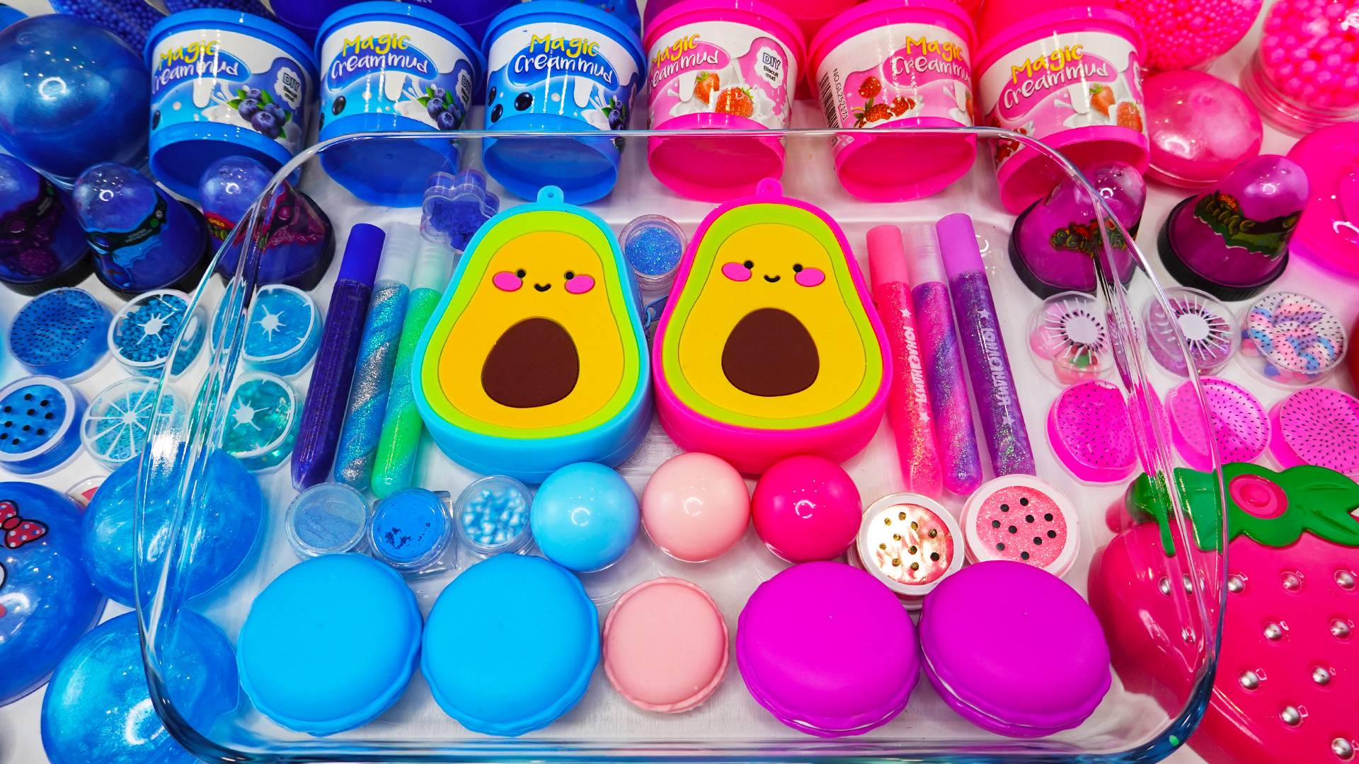 Глянцевый розовый 💖 или небесно-голубой 💙 слайм — какой лучше? | KittySlime