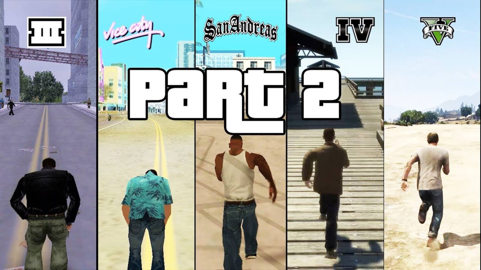 Сравнение игр GTA! (GTA 3 vs VC vs SA vs IV vs V) - ЧАСТЬ 2 смотреть онлайн