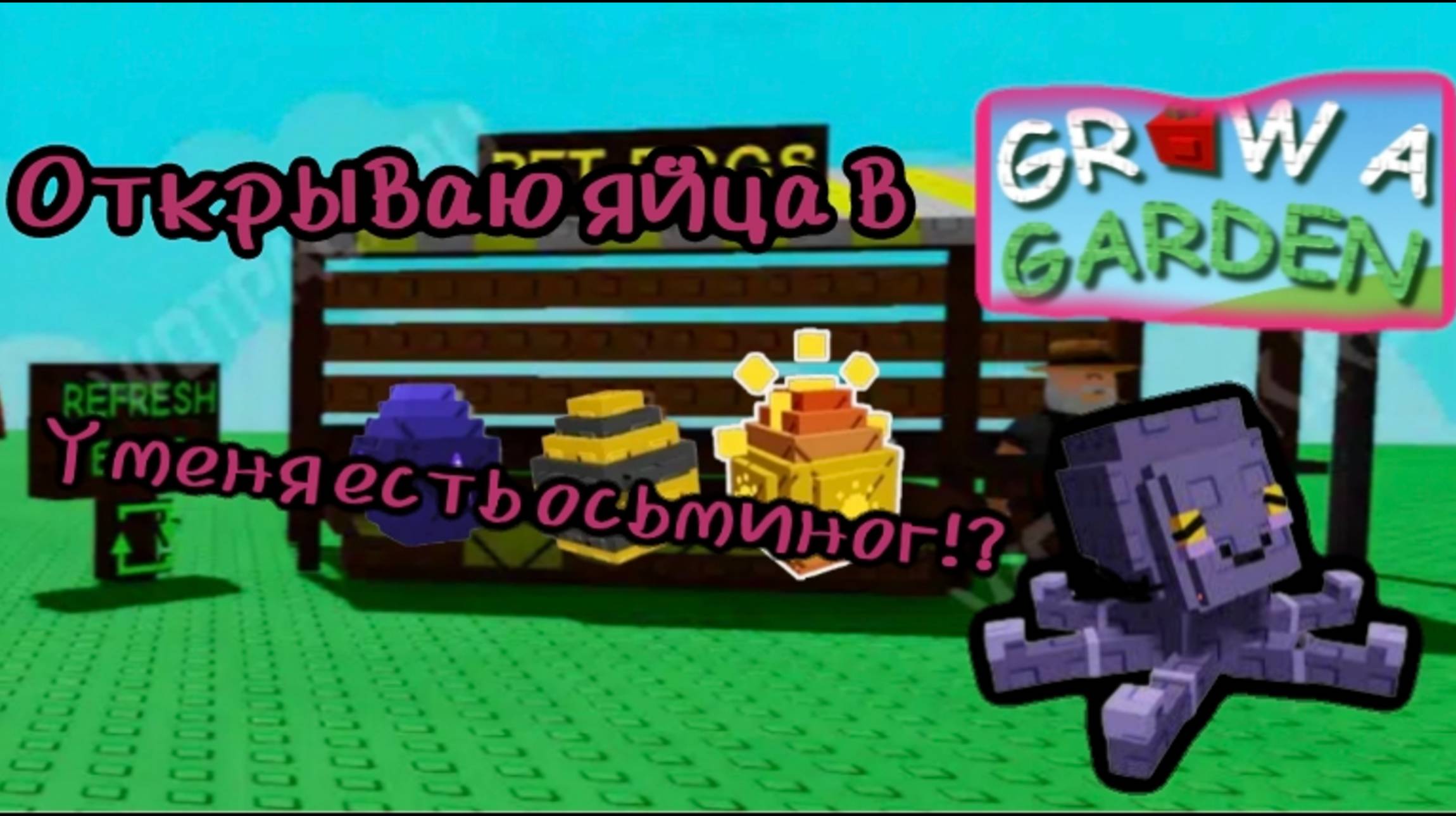 Открываю яйца в Grow a garden! 🥚 У меня есть осьминог!? 🐙 смотреть онлайн