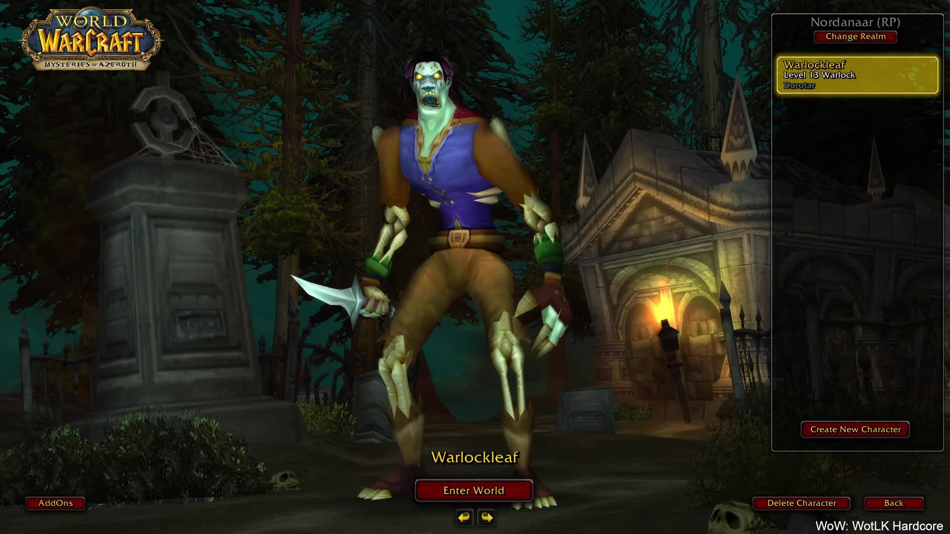 World of warcraft EN Hardcore чернокнижник 13 уровень продолжение