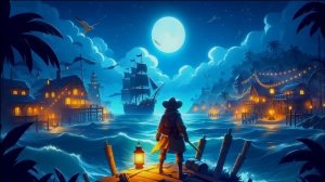 Полнолуние над морем - Нежная атмосфера с звуками волн и музыкой скрипки, фоновая музыка