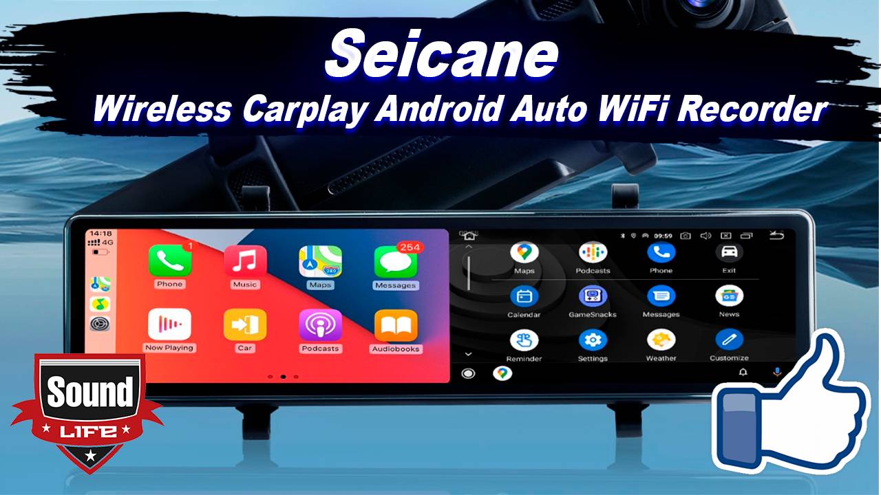 Seicane -  Wireless Carplay Android Auto Car WiFi Recorder