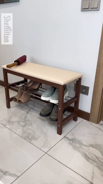 Банкетка деревянная Sheffilton SR-0628 темный орех/бежевый смотреть онлайн