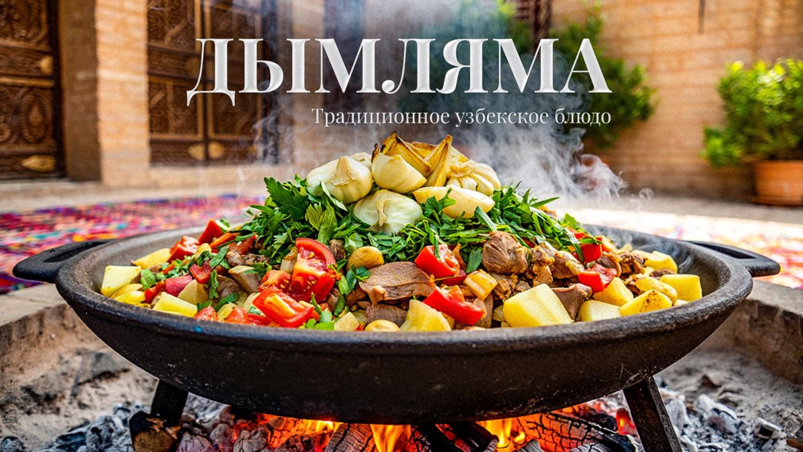 🔥 ДЫМЛЯМА В КАЗАНЕ НА КОСТРЕ — ЛУЧШИЙ РЕЦЕПТ ИЗ БАРАНИНЫ | УЗБЕКСКАЯ КУХНЯ ВКУСНО И ПРОСТО!