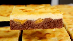 Идеальный ПИРОГ К ЧАЮ! Шоколадное тесто, много сочных абрикосов и нежный творожный крем ЭТО ПРОСТО