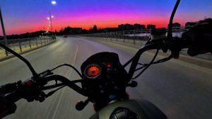 Вечерняя мото прогулка на Colt Scrambler 125. С работы - домой.