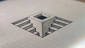 3D-рисунок по клеточкам — эффектная иллюзия за 7 минут