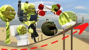 У КОГО САМЫЙ ДЛИННЫЙ ПРЫЖОК ИЗ ВСЕГО СЕМЕЙСТВА ЛИНГАНГ СКИБИДИ МЕЛОН В ИГРЕ GARRY'S MOD