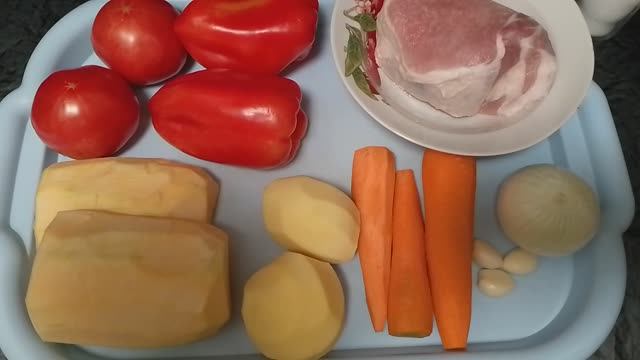 Как приготовить овощное рагу с мясом смотреть онлайн