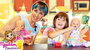 Маша Капуки и Бьянка играют в дочки матери с Беби Борн! Кормим пупсов вкусняшками. Игры для детей