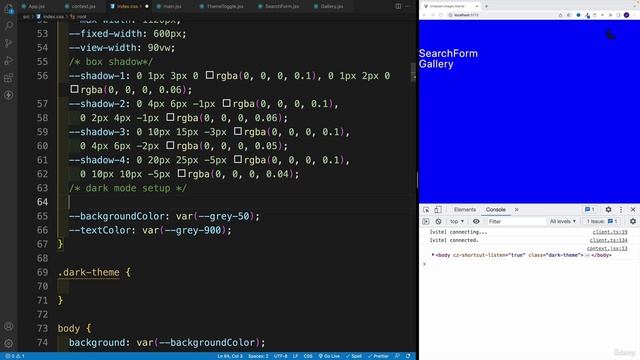 7. Dark Theme - CSS смотреть онлайн