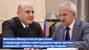 Михаил Мишустин встретился с председателем совета директоров ГК «ЭФКО» Валерием Кустовым