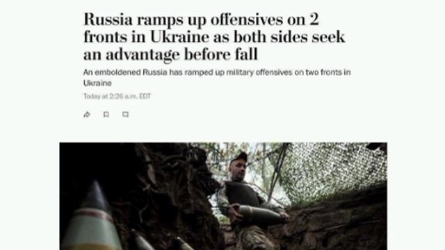 🇺🇦Russia Is Intensifying Its Offensive In Ukraine Near Donetsk And In The Sumy Region, According T