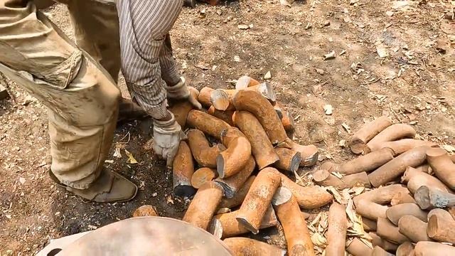 Recycling Million Of Ton Ship Chain Scrap Forging To Make Engine Flywheel Factory Mass Production