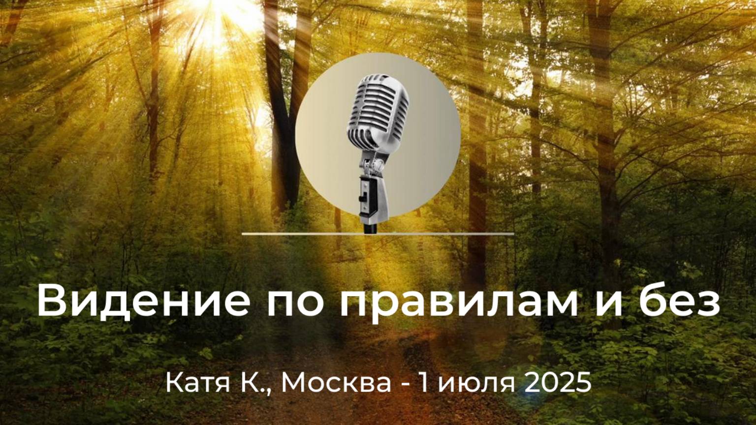 Спикерская АНЗ "Видение по правилам и без" Катя К., Москва, 1 июля 2025 года смотреть онлайн