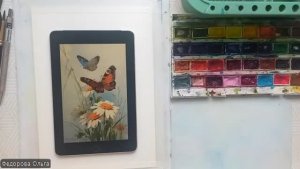 Акварель. Ромашки