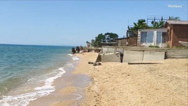 Крым Керчь пляж пансионата Жемчужный сегодня 2 июля 2025. Море и погода в Крыму сейчас смотреть онлайн