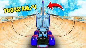 СПУСК БЕЗ ТОРМОЗОВ НА САМОМ ДЛИННОМ ЛИМУЗИНЕ ОПТИМУС ПРАЙМ ПО ТРАМПЛИНУ В ГТА 5!