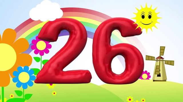 Numbers. Counting from 21 to 30. Chant for children. School. смотреть онлайн