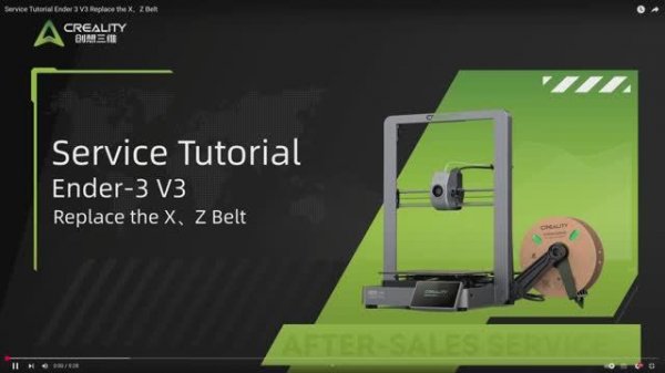 Creality Ender-3 v3 замена ремней осей x и z.