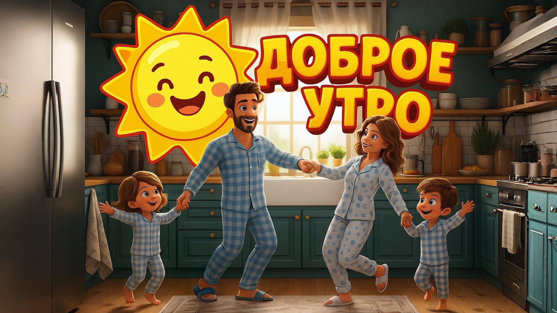 Доброе утро всем 🌞 Песенка для детей | Утренняя зарядка и хорошее настроение смотреть онлайн