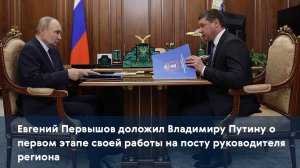 Евгений Первышов доложил Владимиру Путину о первом этапе своей работы на посту руководителя региона