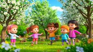 Мультик детский  сад цветущий  для детей,песенка для малышей,развивающие мультики для детей.