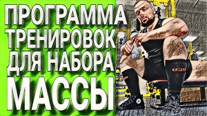 ПРОГРАММА ТРЕНИРОВОК В ТРЕНАЖЕРНОМ ЗАЛЕ ДЛЯ НАБОРА МЫШЕЧНОЙ МАССЫ