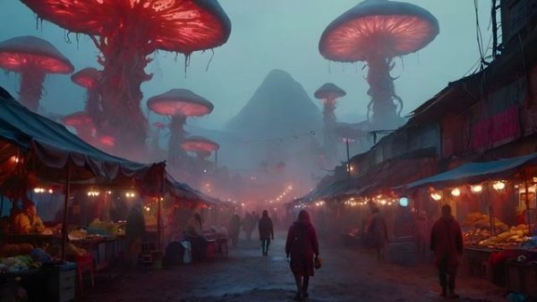 🍄 Fungal Bazaar – Ethereal Alien Market Ambience Sci-Fi Fantasy Music for Writing & Exploration