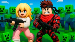 Все зомби боссы были побеждены в Run and Shoot Zombies Роблокс !