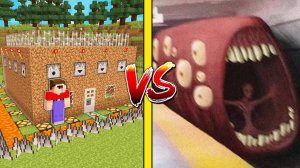 ПОЕЗД ПОЖИРАТЕЛЬ ПРОТИВ САМЫЙ ЗАЩИЩЕННЫЙ ДОМ В МАЙНКРАФТ! НУБИК ПЭНН И ДЕВУШКА ЛАРА ПРО MINECRAFT