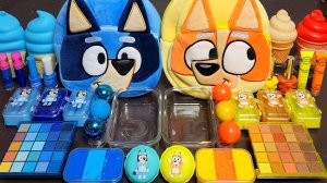 Слайм ASMR Блуи и Бинго смешивают самый яркий Слайм с вкусными ингредиентами