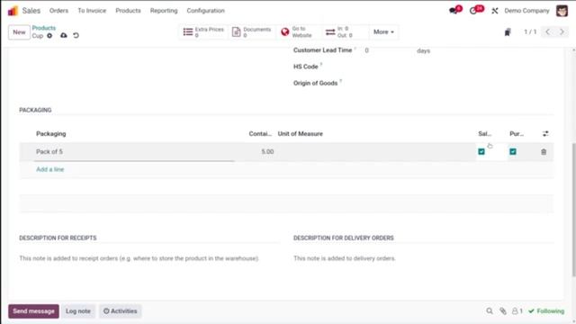 Продажа товаров несколькими единицами в упаковке в Odoo 17 смотреть онлайн