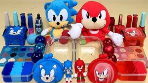 Соник и Кнаклз Смешивают блестки и макияж в Слайм от которого мурашки по коже ASMR