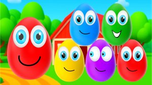 Учим цвета Разноцветные яйца на ферме Leviilev Tv